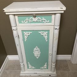 Shabby Chic Adorable Cabinet - Mint/White