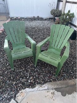Plastic Adirondack chairs