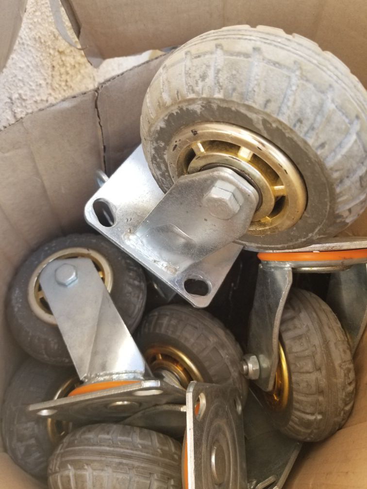 $15 set of industrial wheels used $15