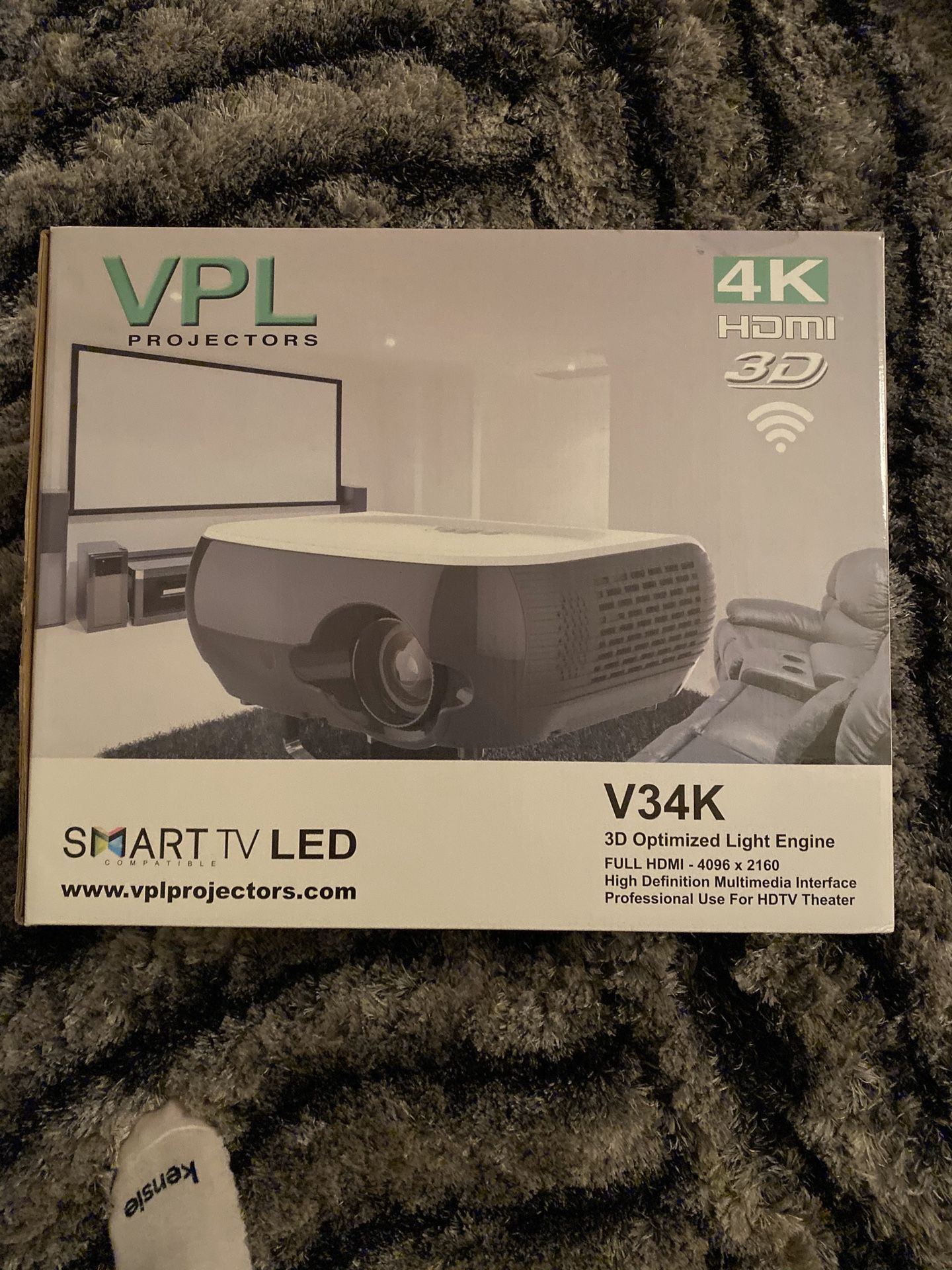 Projector 4K V34K 3D optimized light engine smart Tv LED