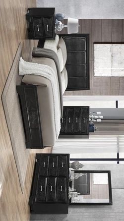 Lila Black Panel Bedroom Set | LL365 [FREE CHEST]