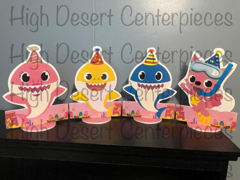 Baby Shark Pink Centerpieces 