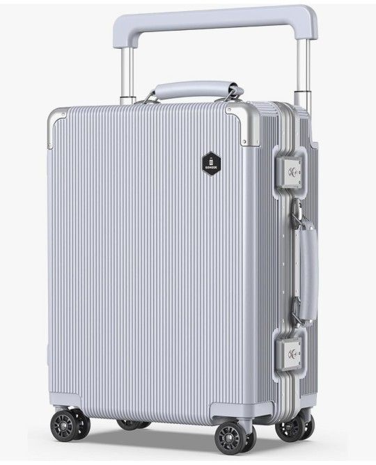 Luggage 20 inch, Wide Handle Pull Rod Airline Approved Aluminum Framed