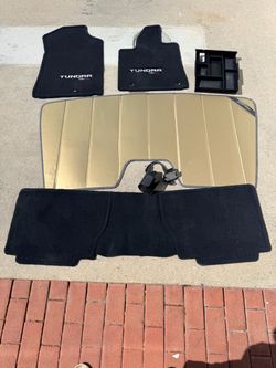 2021 Toy Tundra front and year floor mats with other accessories