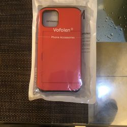Red Vofolen Compatible with iPhone 12 Case Wallet 12 Pro 5G Cover Protective Card Holder Slot Sliding Back Pocket Anti-Scratch Hybrid Bumper Hard Shel