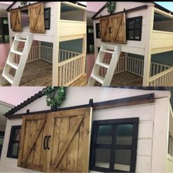 Custom Farmhouse Bed, Bunk Bed, House Bed