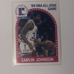 1989 NBA Hoops All-Star #166 Earvin “Magic” Johnson – Houston All-Star Weekend