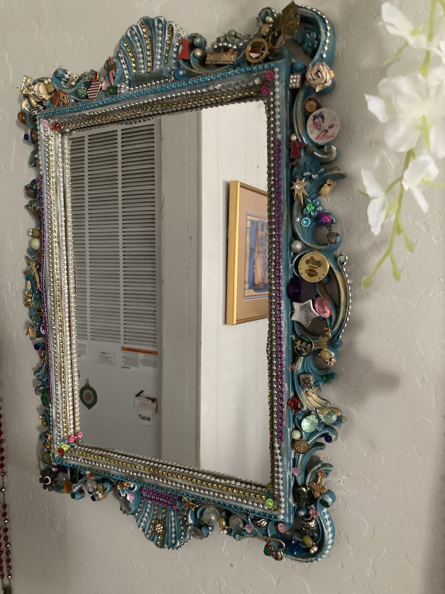 Wooden Mirror That Has Been Glammed Up