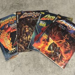 Lot of 4 D&D  Dragon Magazines From the 1996 - #229, 233, 235, 236