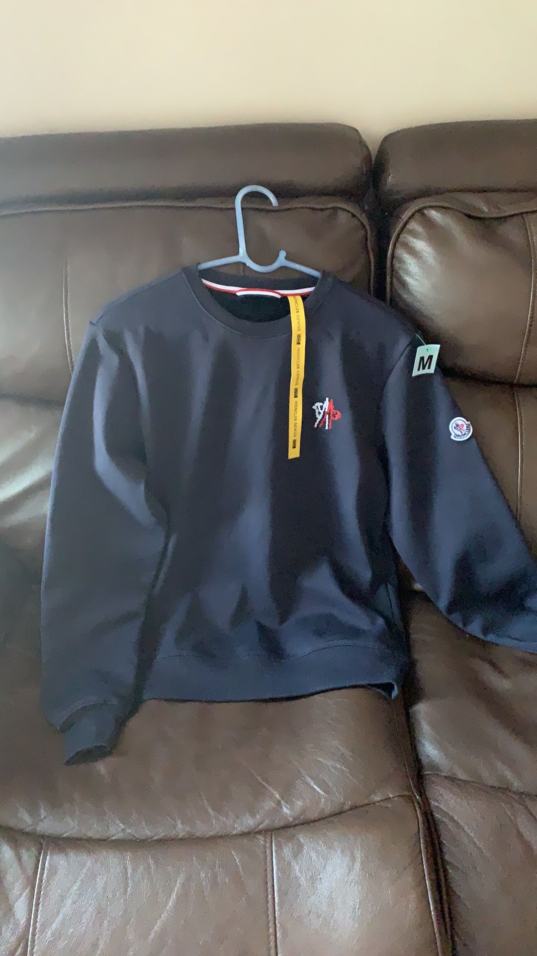 Brand New Genuine Moncler Crew Neck Sweater Faux Fur Inside