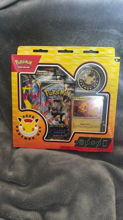 Sealed - Pokémon Day 2026 Collection Box Pikachu Promo Card Coin 3 Booster Packs