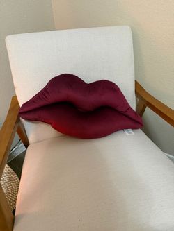 Brand New Lips Throw Pillow