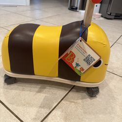 Wooden Bee Ride-On Boom Buggy Toddler Push Toy