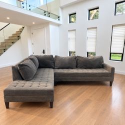 L-Shaped Sectional Sofa dark Gray