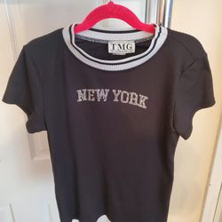 NYC Black Tshirts Size XL Kids Girls 