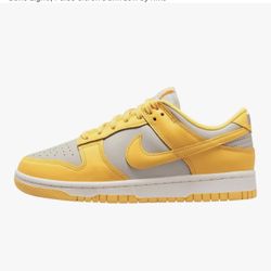 Bone Light / Pulse Citron Dunk Low by Nike