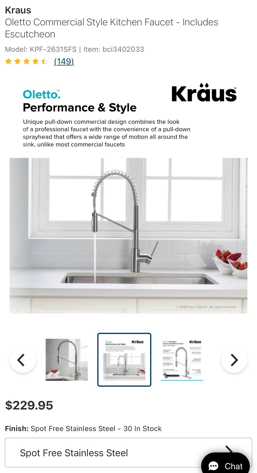 Brand New Kraus Faucet ($230 Value)