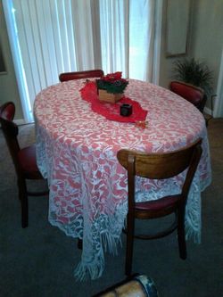 Oak Dining Table & Oak Chairs