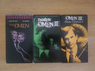 Antique VHS The Omen Trilogy Horror Movies