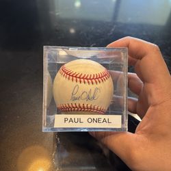 Paul O Neal Signed Baseball