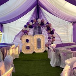 Number Marquees with Lights
