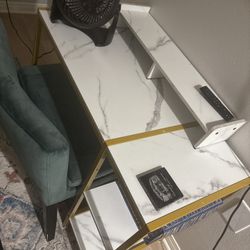 Gold/White Vanity or Desk