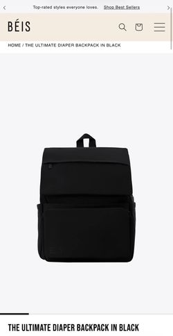 Beis Ultimate Diaper Backpack in Black