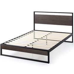 ZINUS Suzanne 44 Inch Bamboo and Metal Platform Bed Frame, Queen Size