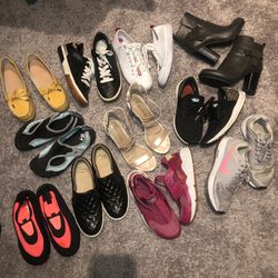 Women’s Size 6.5 Shoe Bundle (11 Pairs) All Seasons Heels Boots Huarache Nike Water Shoes