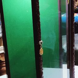 Display case 2 ft tall 10 and 1/2 in wide LED lighting really nice $40