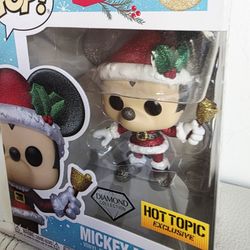 Funko Pop Disney Diamond Collection Santa Mickey Mouse Exclusive 