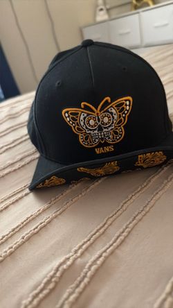 Black vans dia de los muertos hat