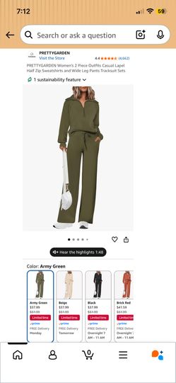 (XS) Viral 2-Piece Lounge Set – Army Green