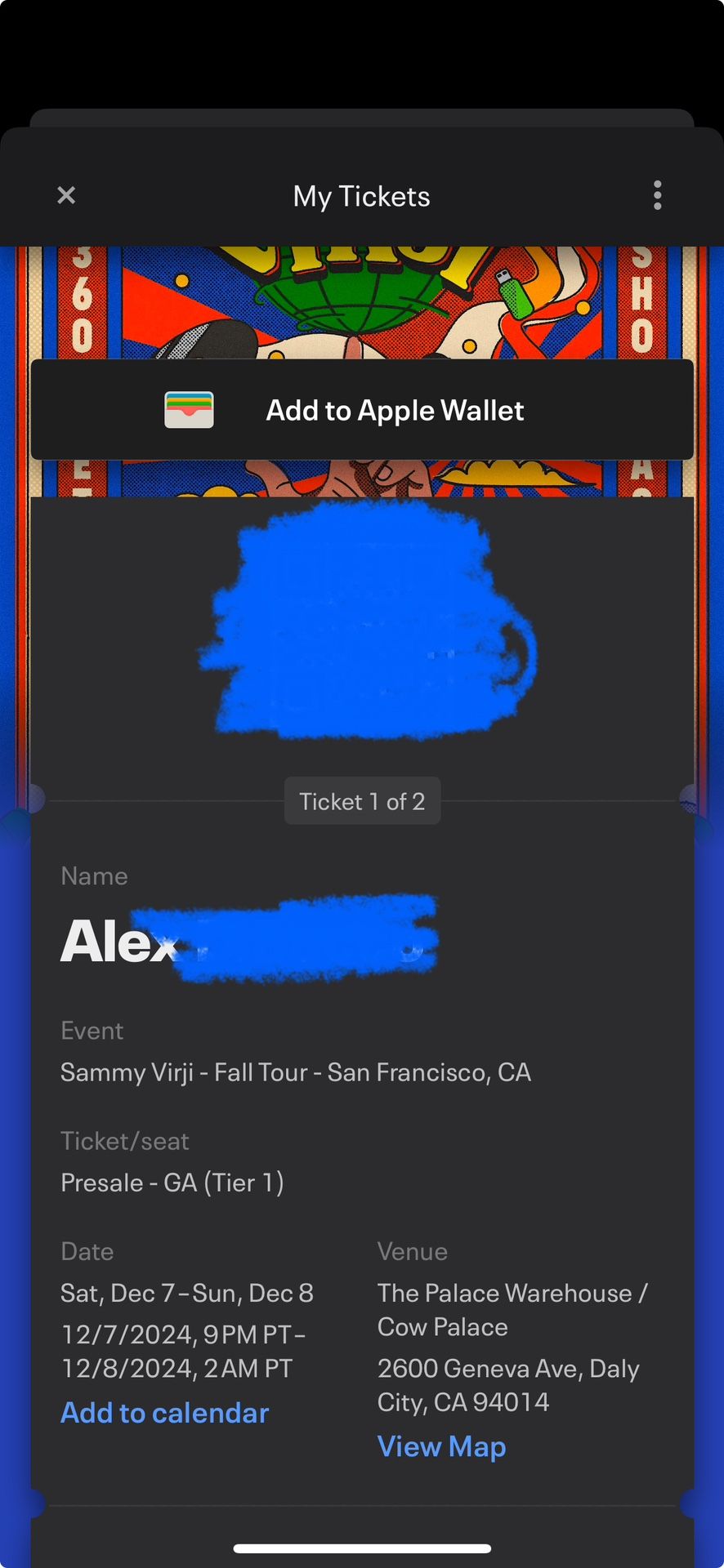 Sammy Virji - Cow Palace in SF - 12/7