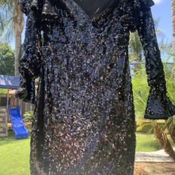 Black Sequin Dress