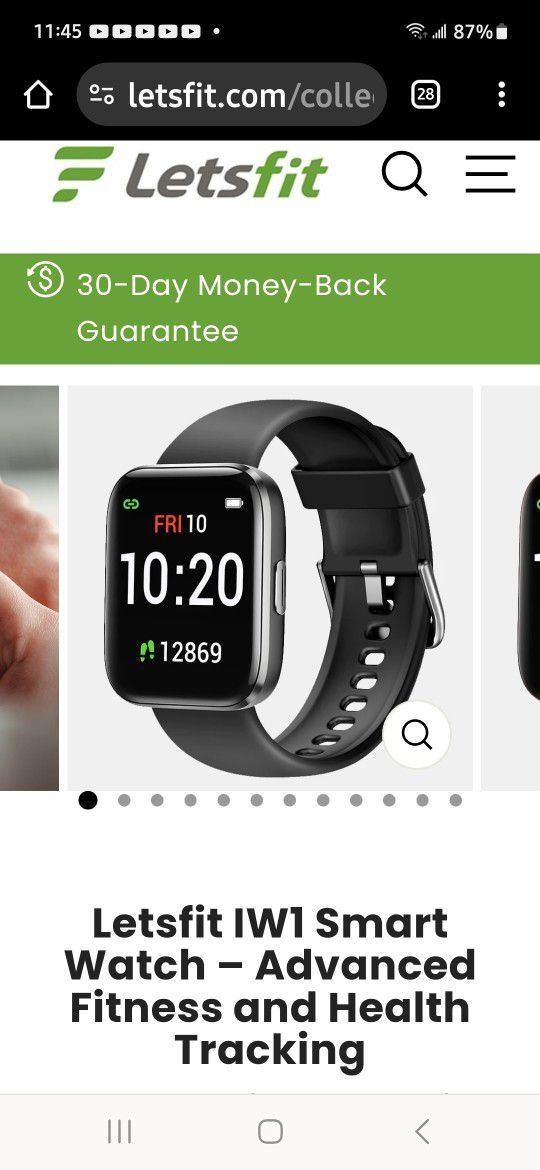 "Letsfit" Smart Watch -  Advanced Fitness and Health Tracking.