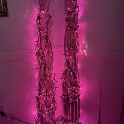 Lighted Wicker Floor Decor