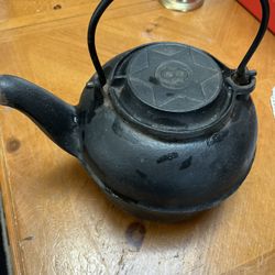 Antique Cast Iron Kettle 