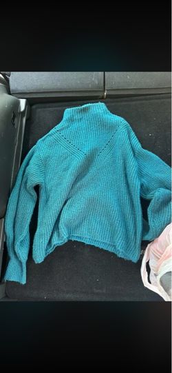 Teal Chunky Knit Sweater
