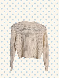 Poof apparel Cream knit sweater
