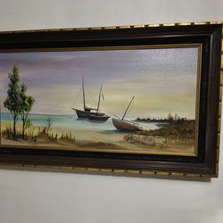 SIGNED  BY THE ARTIST - AURAND - PAINTING 27.5"×15.5"