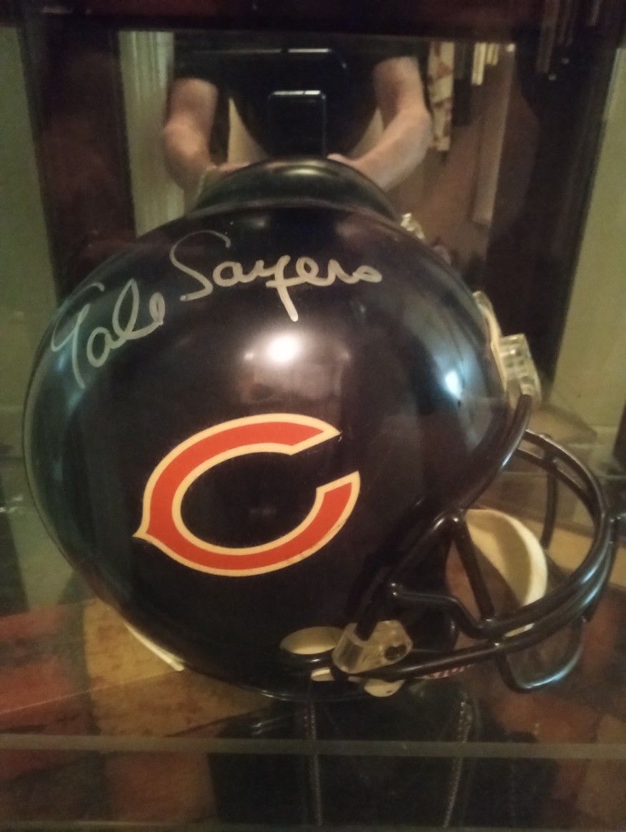 Gale Sayers Authentic Sign Helmet With JSA Certificate Of Authenticity