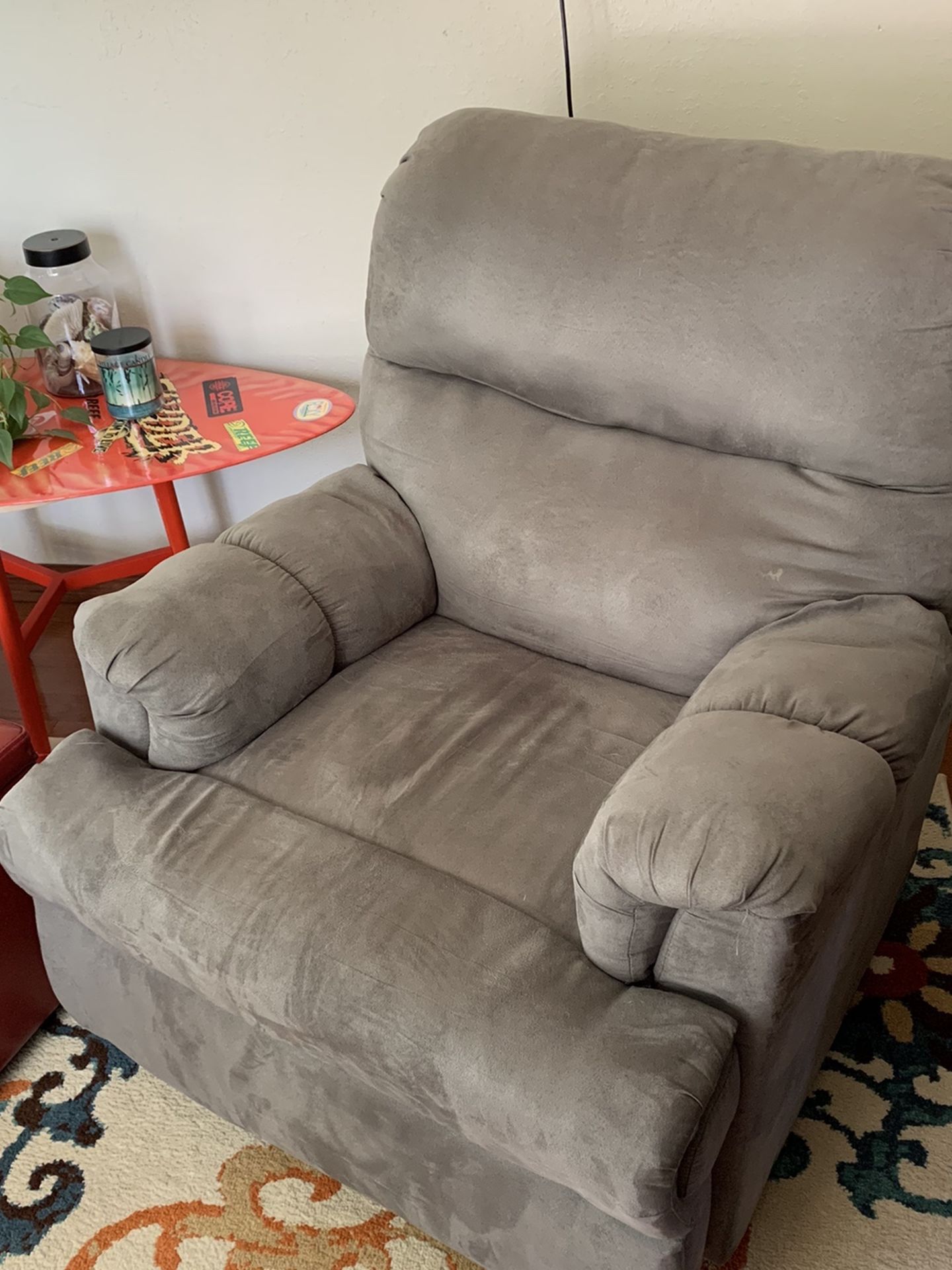 Grey Blue Recliner