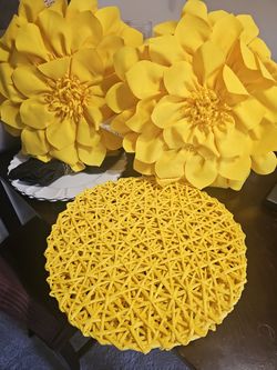 Yellow Decotarive Cushions And Playmats.