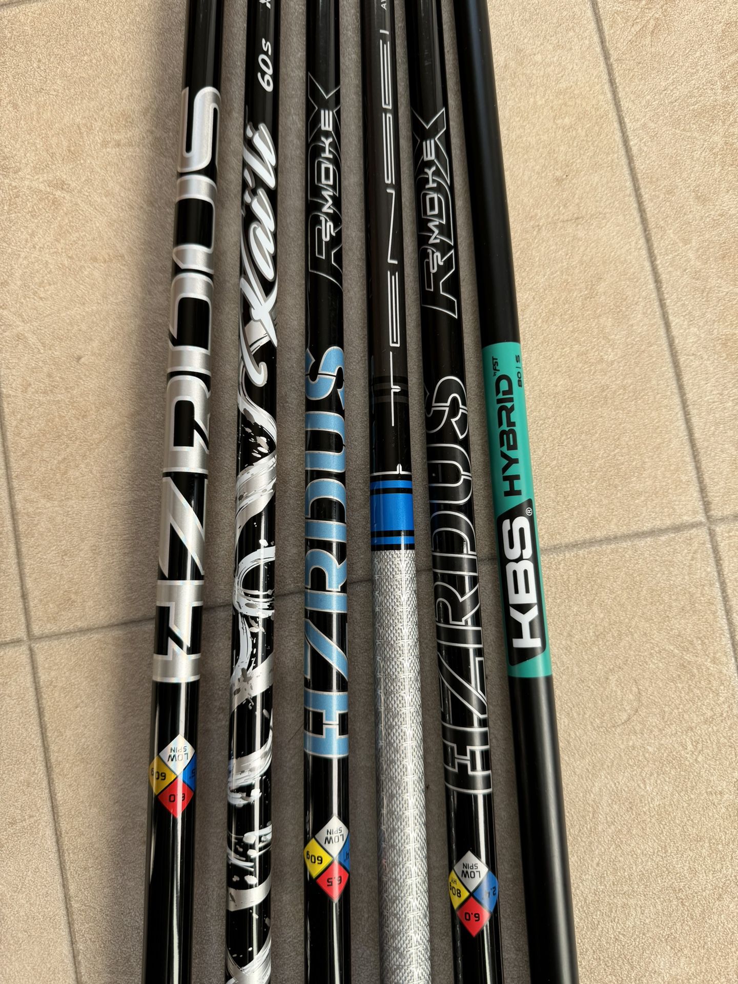 Driver, Wood, And Hybrid/Iron Shafts 