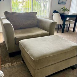 Oversized Chair and Ottoman set