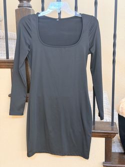 Black Long Sleeve Bodycon Mini Dress