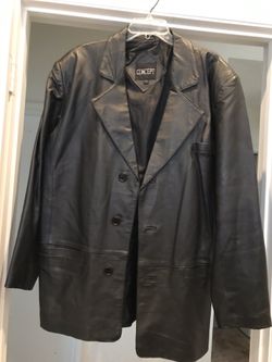 Men’s sporty, leather jacket-coat from Concept. Size: Large Good condition- 65.00