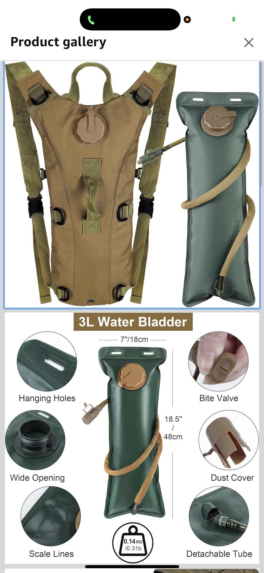 Hydration Water backpack New