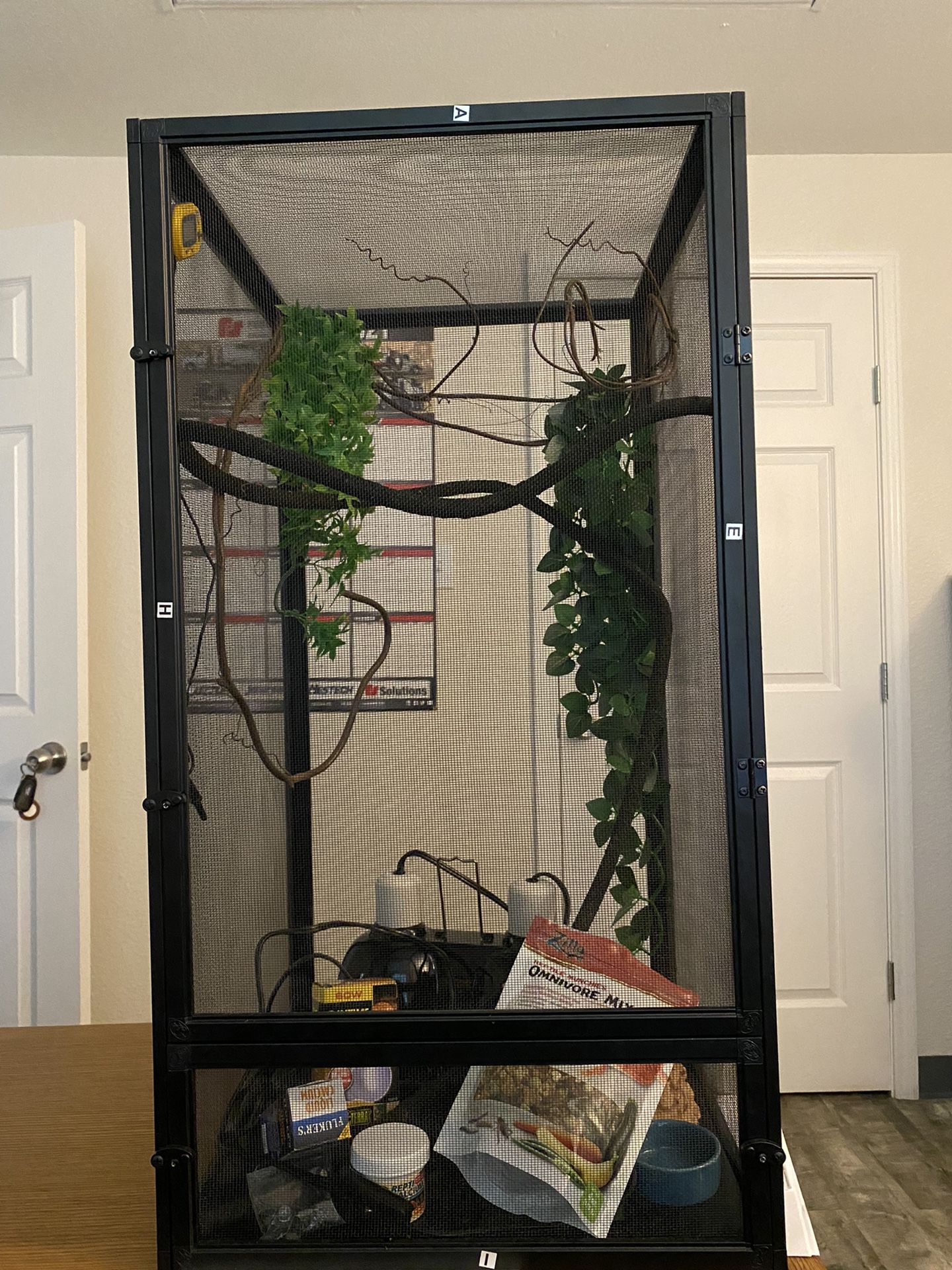 Reptile Cage Full Set Up